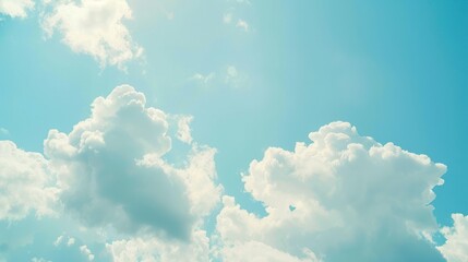 Wall Mural - Blue Sky with Fluffy Clouds