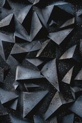 Poster - A close-up view of a group of black triangles