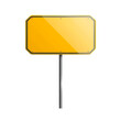 © Ihor - Blank yellow road sign. Isolated on transparent background.