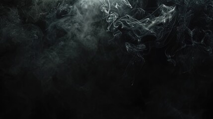 Poster - A close-up shot of thick smoke on a dark background