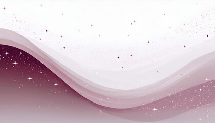 Poster - Abstract wave pattern with shimmering stars in soft lavender hues