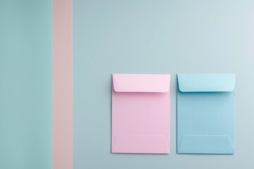 Aufkleber - Two envelopes sit side by side, waiting for use or attention
