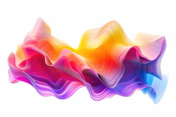 Aufkleber - A bright and vibrant object sits prominently against a clean white surface