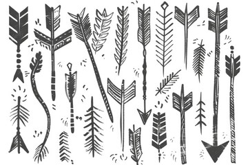 Poster - A collection of arrows on a clean white background