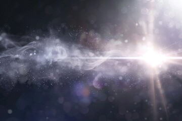 Poster - The sun shines through a break in the clouds, illuminating the surrounding area
