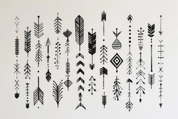 Poster - A simple illustration of arrows in monochrome