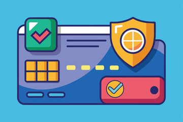 Aufkleber - Bank card security features are showcased in digital design, highlighting the importance of safeguarding financial transactions against fraud