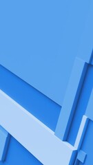 Aufkleber - Blue moving tessellated rectangular surface. Abstract background with wobbling scaling fragmented tiles. 3D Motion design pattern with loop animation and place for text. Vertical video