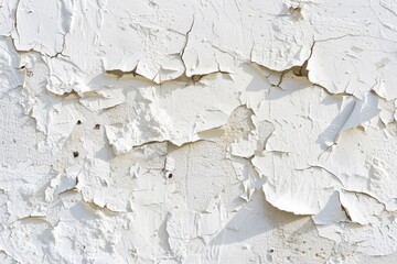 Poster - A close-up view of peeling paint on a worn-out wall, suitable for use in real estate or construction context