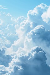 Poster - A plane flying through a cloudy sky, great for travel or aviation concepts