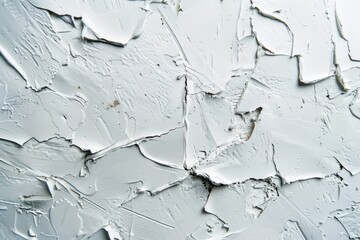 Poster - Close-up shot of white paint on a wall