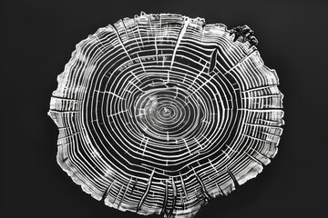 Poster - A simple, weathered tree stump against a plain background