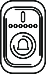 Poster - Line art icon of a wireless intercom system receiving a call