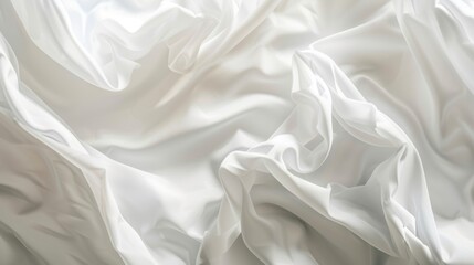 Poster - A close-up view of the intricate texture of white fabric, suitable for use in product photography or design