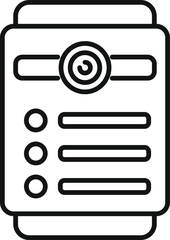 Poster - modern intercom system with a camera and buttons is being displayed, highlighting advanced security 
