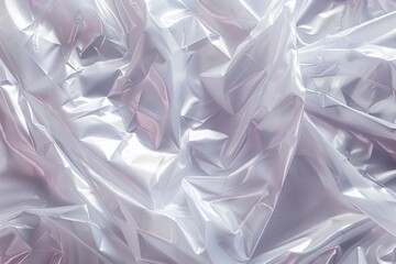 Poster - High-quality image of shiny silver fabric in focus