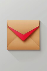 Aufkleber - An open envelope with a bright red arrow sticking out, suggesting importance or urgency