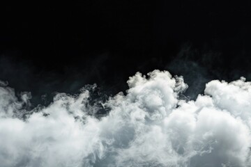 Poster - A commercial airliner soaring through a thick cloud of smoke, with a fiery background