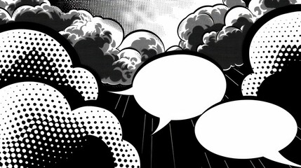 Poster - A collection of speech bubbles with various expressions and texts