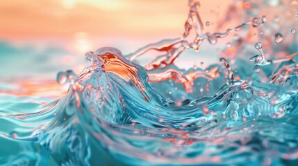 Poster - A close-up view of a wave in the water, great for ocean-themed designs and illustrations