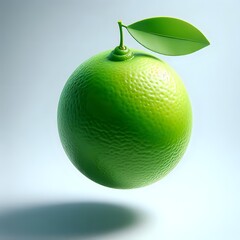 green lime on a white background