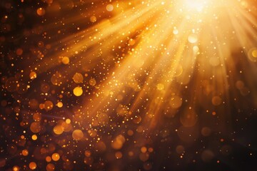 Poster - A bright sun shining through a dark background, perfect for representing hope and light in a challenging situation