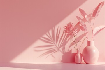 Poster - Two decorative vases placed on a table surface