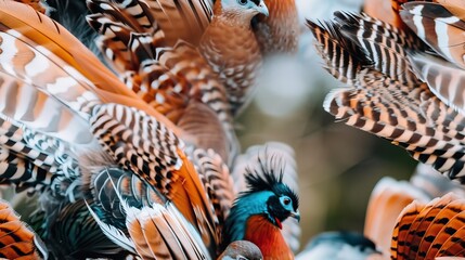 Wall Mural - an array of feathers 