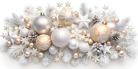 christmas decoration on white background