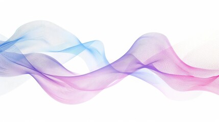 Gentle hologram wave, flat design, subtle gradient, clipart style, isolated on white background