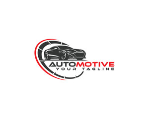 Wall Mural - Abstract automobile car logo design. Automotive Sports vehicle emblems vector element.