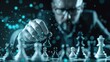 © KKC Studio - Strategic Pursuit: Chess Master Analyzing Complex Game Strategy with Intense Focus