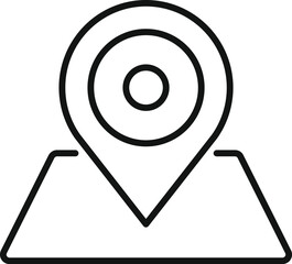 Poster - location pin icon is marking a specific point on a map, representing the current position