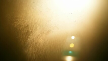 Aufkleber - In the stillness of the room the camera zooms in on the suns rays as they reveal a delicate dance of tiny dust particles floating in the air creating a mesmerizing and tranquil