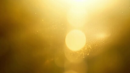 Poster - A macro shot reveals intricate patterns of dust particles suspended in a beam of golden sunlight giving the scene a magical and otherworldly feel.