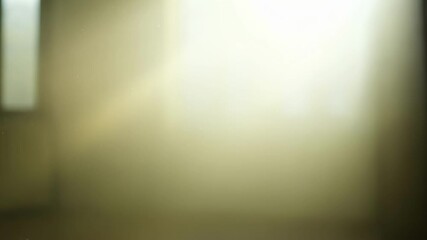 Poster - A quiet still shot of a room with sunlight streaming through the windows showcasing the slow and subtle settling of dust particles in the peaceful atmosphere.
