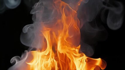 Aufkleber - The camera captures the contrasting elements of fire and smoke as they merge in a mesmerizing waltz of warmth and air.