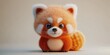 © Brian - Adorable, chubby red panda, round belly, big eyes, chibi, Fluffy plush, slightly fluffy, pastel tones,
