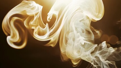 Aufkleber - The sunlight catches the fine particles of smoke revealing their swirling and intricate patterns.