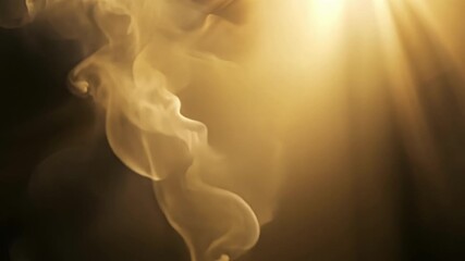 Poster - The smoke fills the frame creating an almost abstract image as the sunlight adds a sense of drama and depth.