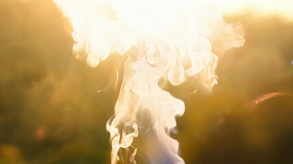 Aufkleber - A puff of smoke illuminated by the sun creating a magical and otherworldly atmosphere.