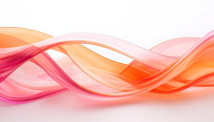 Aufkleber - Colorful flowing waves of translucent material on a light background