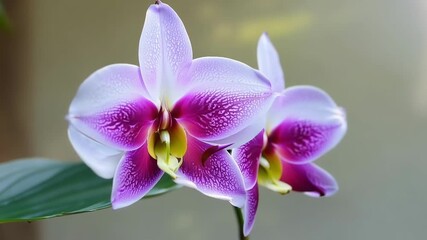 Aufkleber - A lone vibrant purple orchid its delicate petals cascading in layers of color creating an intriguing mesmerizing display.