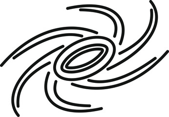 Poster - black hole pulling surrounding space time into a swirling funnel of gravity