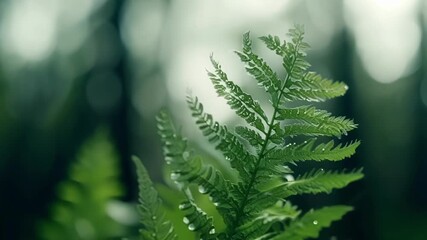 Aufkleber - A closeup view of a newly emerged fern frond showcases the perfect symmetry and graceful curves of this symbol of new life and vitality.