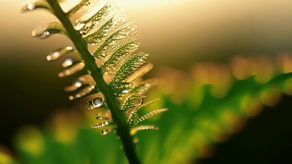 Aufkleber - The camera focuses on the tightly coiled tip of a fern frond waiting to burst open and reveal the vibrant green leaves hidden within.