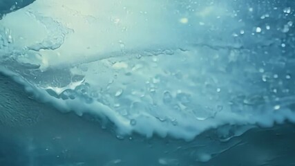 Aufkleber - A closeup of the waterfalls spray revealing intricate patterns and shapes formed by the water.