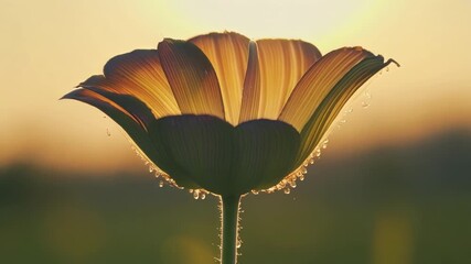Aufkleber - With its velvety petals and unique striping the morning glory slowly opens to reveal a dazzling display of natures perfect design.