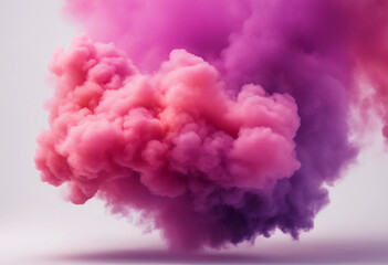 Wall Mural - pink purple and orange smoke bombs colorful isolate on white background image ai midjourney generate