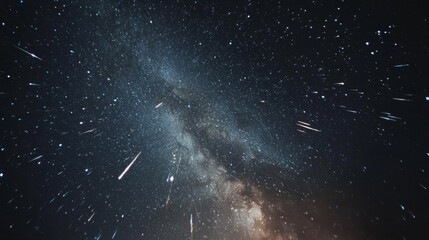 Wall Mural - Meteor showers and the Milky Way , Generative AI